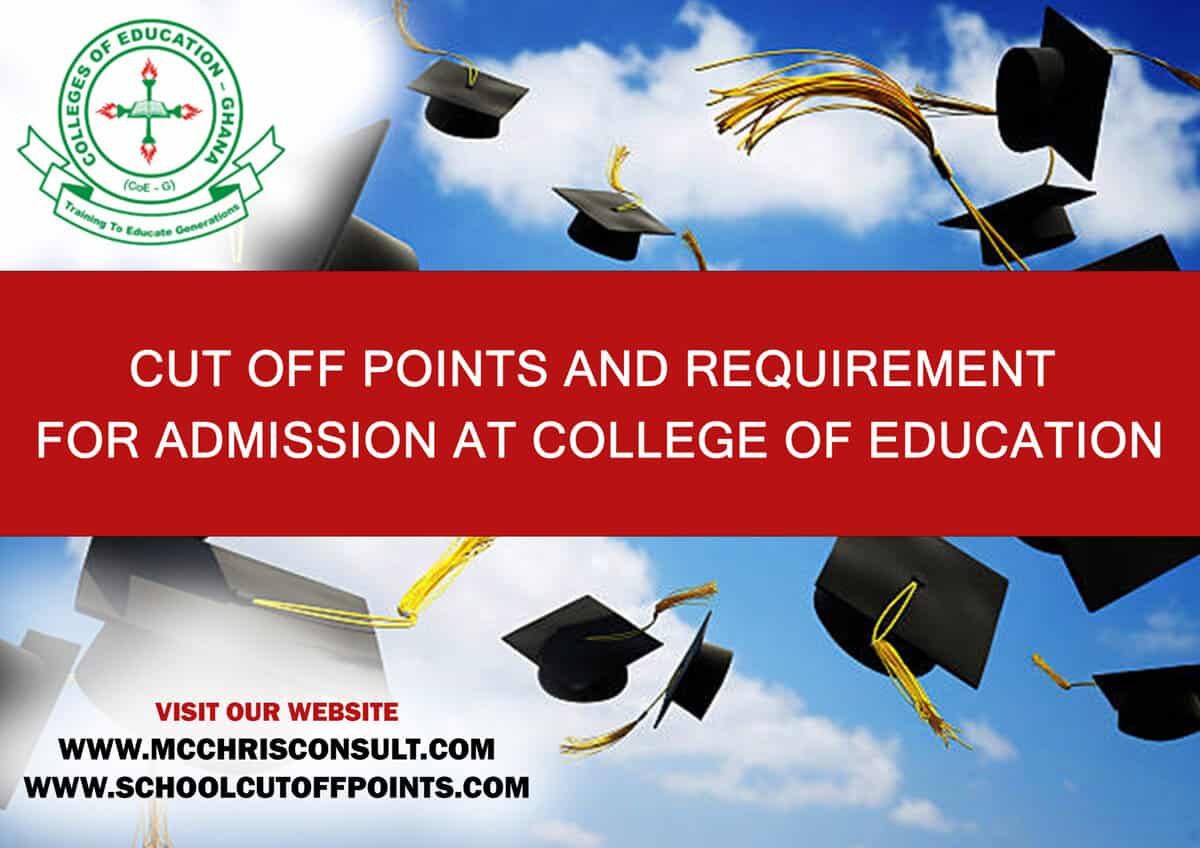 CUT OFF POINTS AND ADMISSION REQUIREMENT FOR ADMISSION AT COLLEGE OF EDCUCATION FOR ACADEMIC 2024/2025.