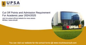 Read more about the article UPSA CUT OFF POINTS AND REQUIREMENT FOR ACADEMIC 2024/2025