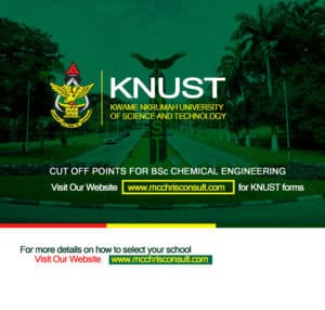Read more about the article Bsc Chemical Engineering Cut Off Points at KNUST.