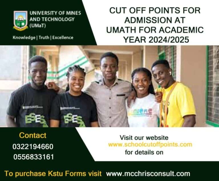 Umats Program UMAT UNDERGRADUATE CUT OFF POINTS